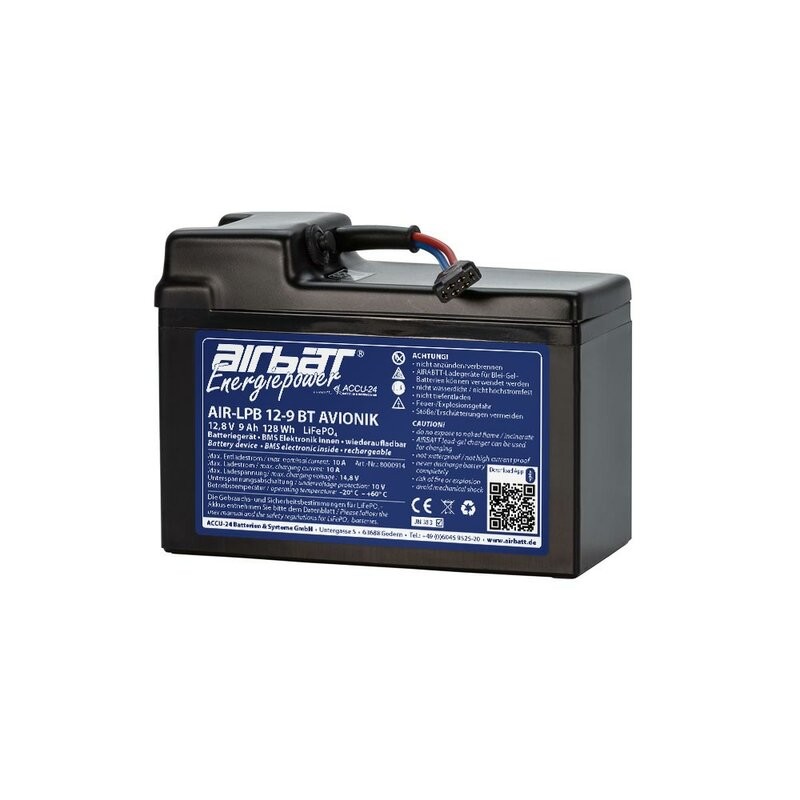 AIRBATT Energiepower AIR-LPB LiFePO4 12V 9Ah mit MPX Stecker
