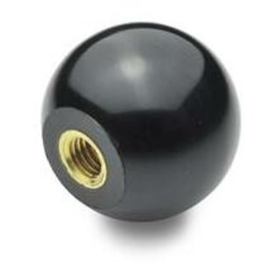 Bedienknopf Schwarz 25mm M6 