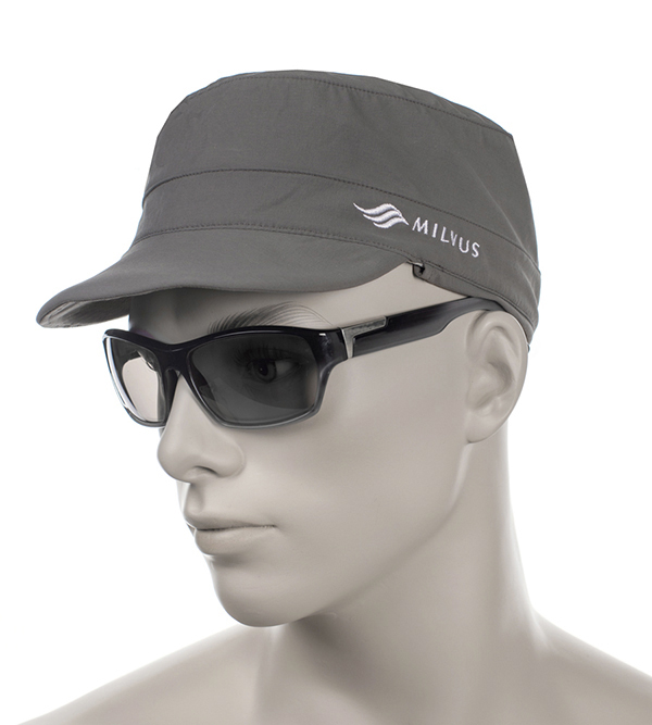MILVUS Fliegerhut ECHO - Nebelgrau Größe M
