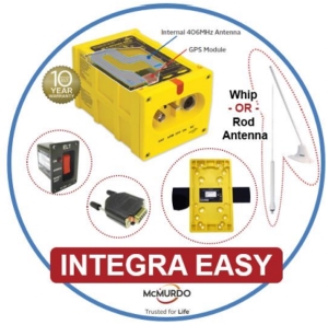 Kannad ELT Integra EASY EVO - Komplettkit mit Draw Latch Halter, Fernbedienung und Rod-Antenne