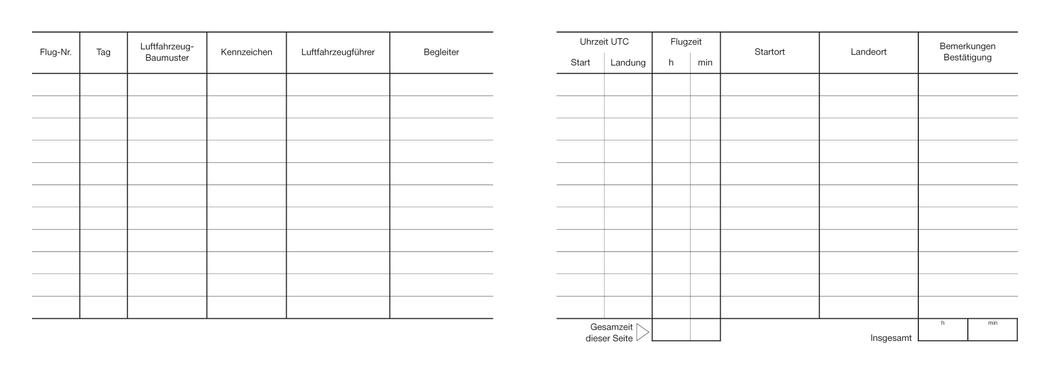 Flugbuch - Ultraleicht-Flieger
