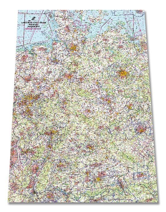ICAO-Wandkarte Deutschland Nord
