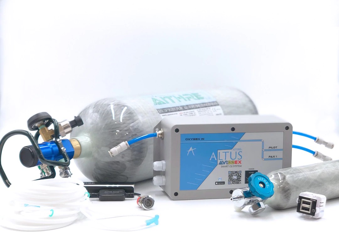 Aithre Sauerstoff Festeinbau-Komplettset Zweiplatz inkl. 6,8l Sauerstoffflasche