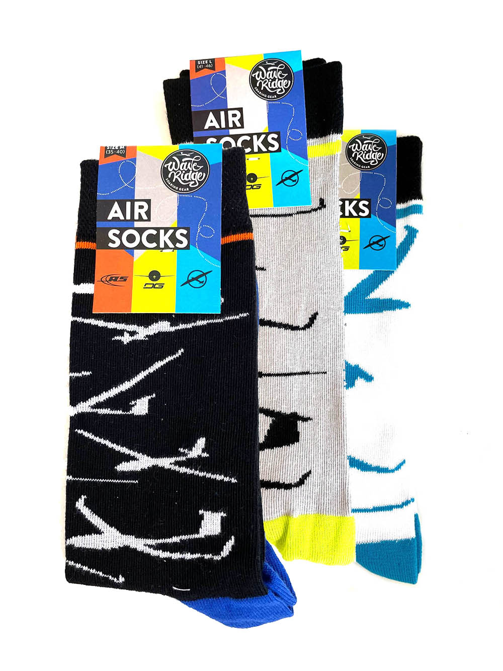 WAVERIDGE AIR Socks - Dreier Bundle (Größe M, 36-40)