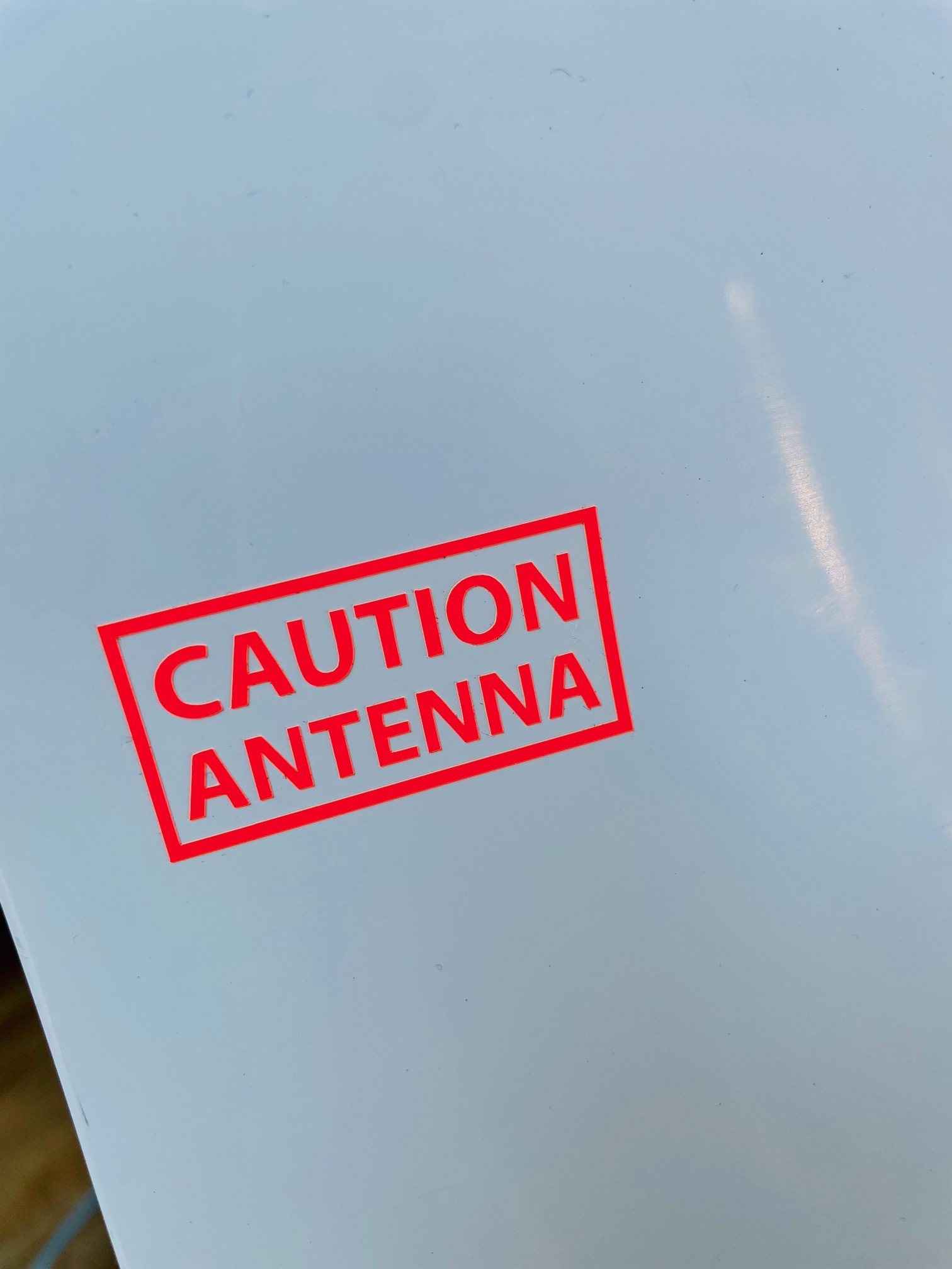 Aufkleber "Caution Antenna" (2 Stück)