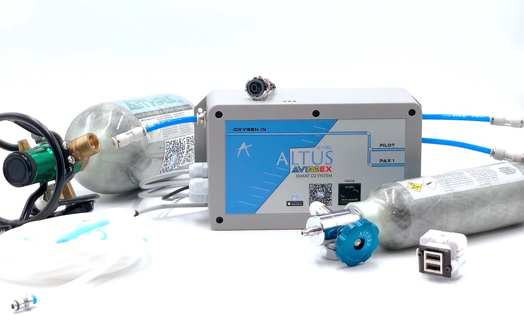 Aithre Sauerstoff Festeinbau-Komplettset Zweiplatz inkl. 1,12l Sauerstoffflasche