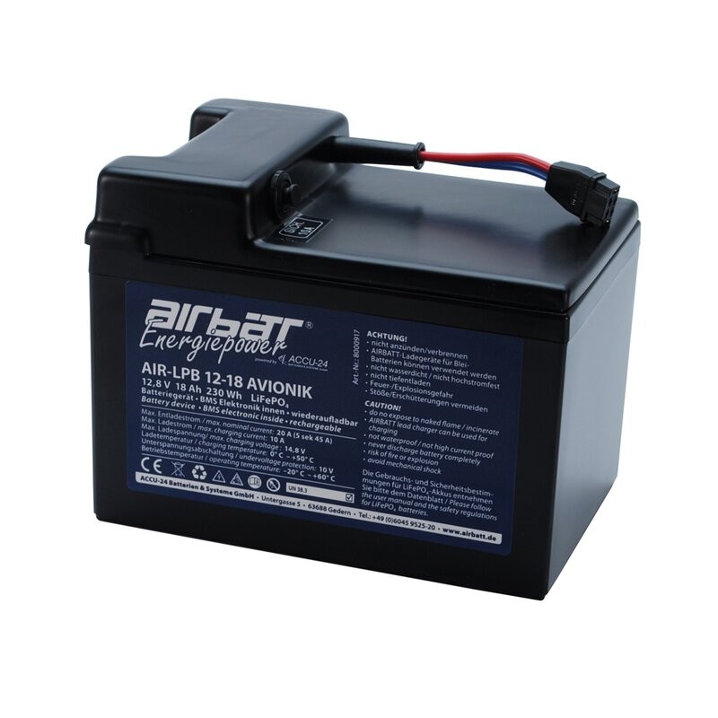 AIRBATT Energiepower AIR-LPB LiFePO4 12V 18Ah mit MPX Stecker