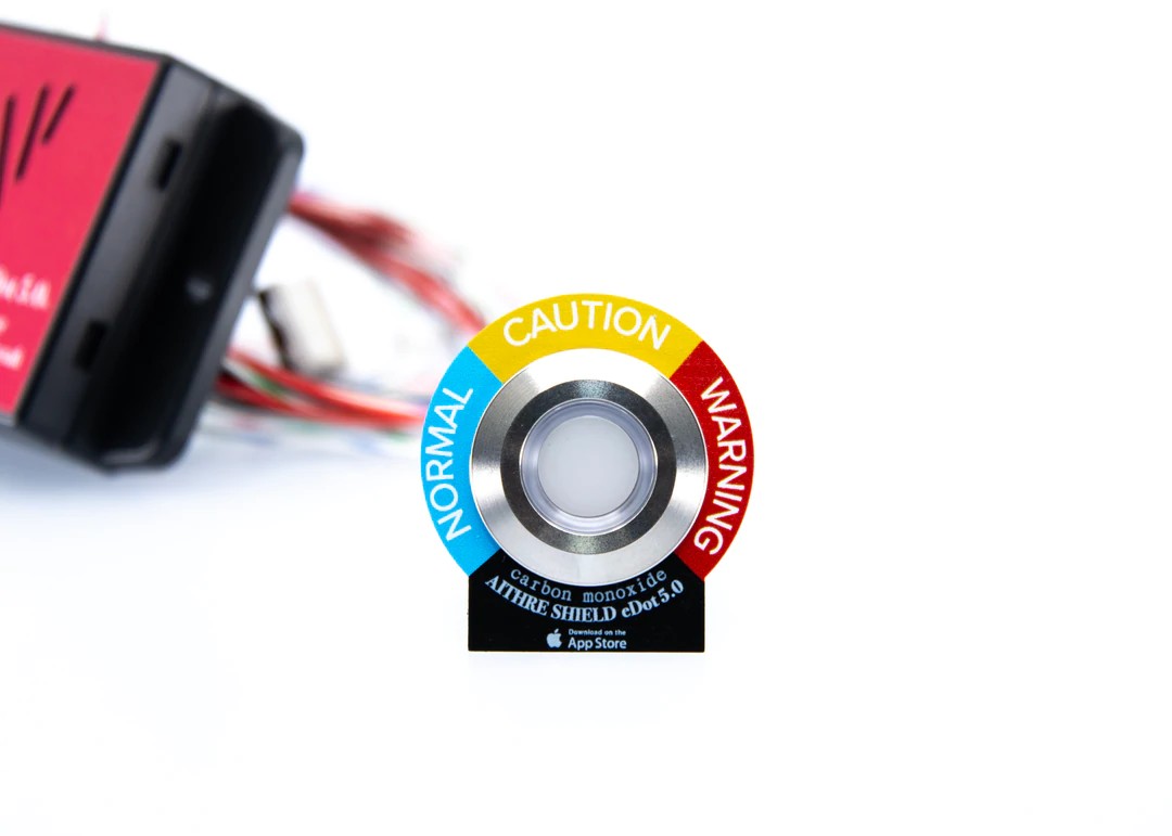 Aithre Shield eDot 5.0 - Einbau CO Warngerät mit Panel Warnleuchte