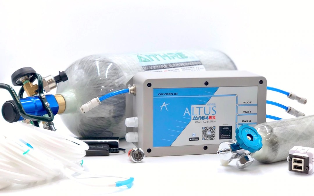 Aithre Sauerstoff Festeinbau-Komplettset Vierplatz inkl. 6,8l Sauerstoffflasche und Einbaukit