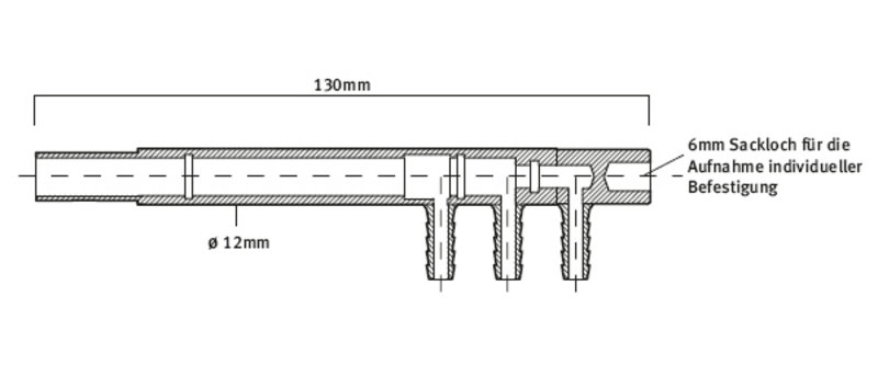 Adapter SUN (mit Bohrung/Befestigungsrohr)