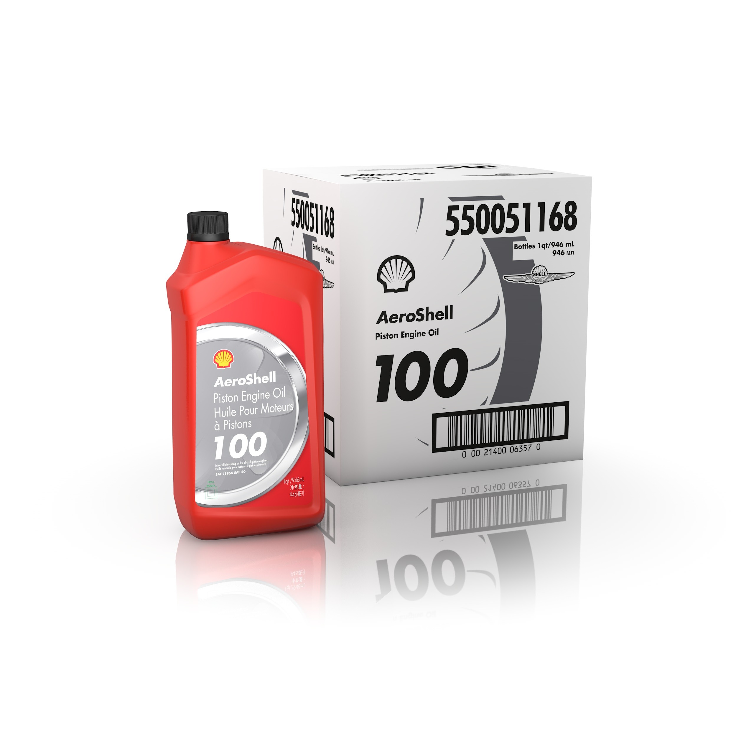 AeroShell Oil 100 - Karton (6x 1 AQ Flaschen, US-Quart)