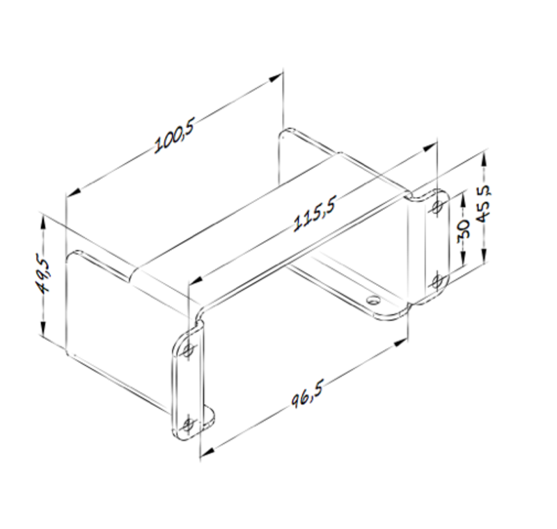 Panelhalterung horizontal (PowerFLARM)