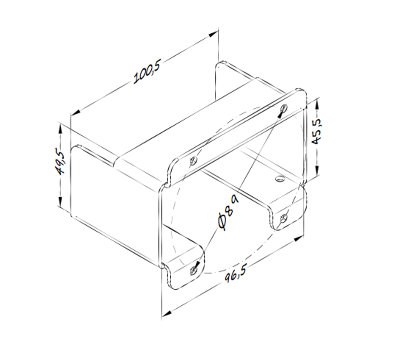 Panelhalterung vertikal (PowerFLARM)